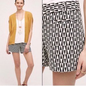 Anthropologie Cartonnier Geometric Shorts Size 4